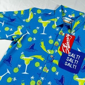 Shinesty Salt Mahalo Nerds Hawaiian Shirt Men's Size M/New With Tags